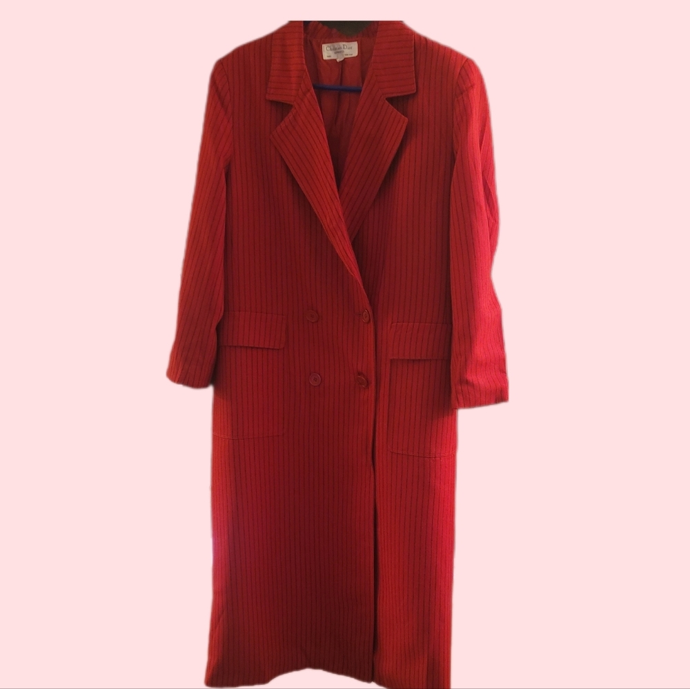 Vintage Christian Dior maxi wool jacket